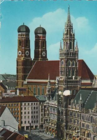 München - Rathaus und Frauentürme - 1975 München - Rathaus und Frauentürme - 1975