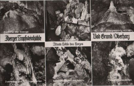Bad Grund - Iberger Tropfsteinhöhle, u.a. Riesenstalagmit - ca. 1955 Bad Grund - Iberger Tropfsteinhöhle, u.a. Riesenstalagmit - ca. 1955