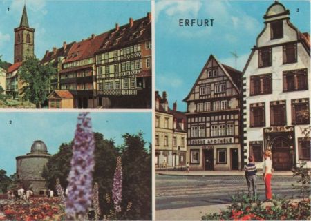 Erfurt - u.a. Krämerbrücke, Nordseite - 1977 Erfurt - u.a. Krämerbrücke, Nordseite - 1977