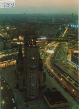 Berlin-Charlottenburg, Europa-Center - Blick vom I-Punkt - 1978 Berlin-Charlottenburg, Europa-Center - Blick vom I-Punkt - 1978