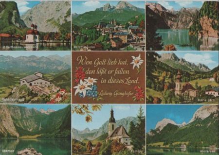 Berchtesgaden - 8 Teilbilder - ca. 1980 Berchtesgaden - 8 Teilbilder - ca. 1980