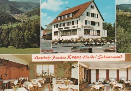 Hardt - Gasthof-Pension Kreuz, Hardt/Schwarzwald - ca. 1980 Hardt - Gasthof-Pension Kreuz, Hardt/Schwarzwald - ca. 1980