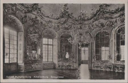München - Nymphenburg, Spiegelsaal - ca. 1955 München - Nymphenburg, Spiegelsaal - ca. 1955