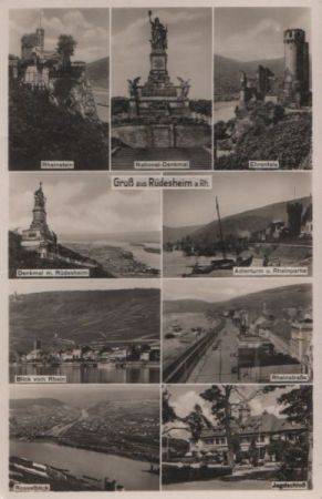 Rüdesheim - u.a. Adlerturm und Rheinpartie - 1937 Rüdesheim - u.a. Adlerturm und Rheinpartie - 1937