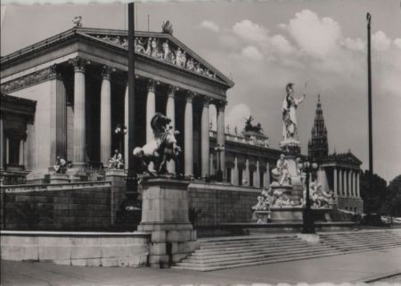 Österreich - Wien - Parlament mit Rathaus - ca. 1965 Österreich - Wien - Parlament mit Rathaus - ca. 1965