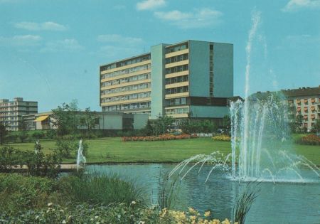 Bad Nauheim - Kuranlage mit Spreesanatorium - ca. 1970 Bad Nauheim - Kuranlage mit Spreesanatorium - ca. 1970