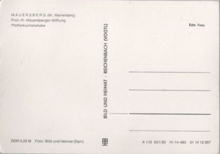 Großrückerswalde-Mauersberg - Pfefferkuchenstube Großrückerswalde-Mauersberg - Pfefferkuchenstube