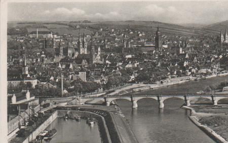 Würzburg - Blick vom Steinberg - ca. 1955 Würzburg - Blick vom Steinberg - ca. 1955