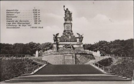 Rüdesheim - Niederwalddenkmal - 1969 Rüdesheim - Niederwalddenkmal - 1969