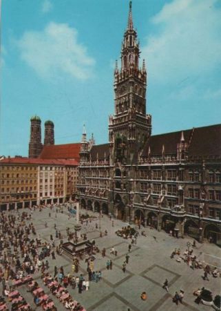 München - Rathaus und Frauenkirche - 1986 München - Rathaus und Frauenkirche - 1986