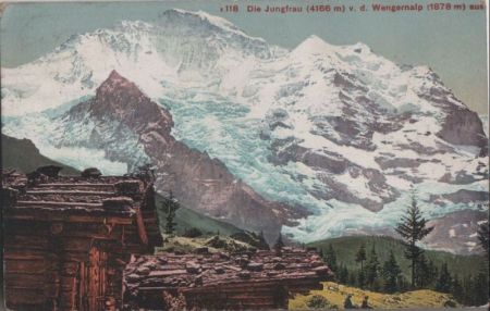 Schweiz - Jungfrau - von der Wengernalp - 1911 Schweiz - Jungfrau - von der Wengernalp - 1911