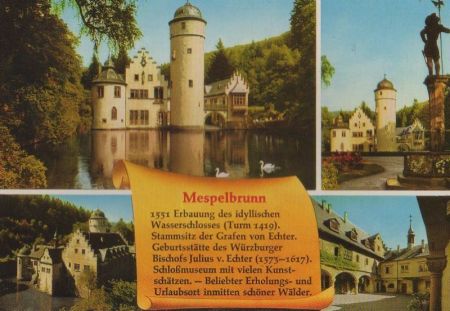 Mespelbrunn - Schloss, mit Kurzchronik - ca. 1985 Mespelbrunn - Schloss, mit Kurzchronik - ca. 1985