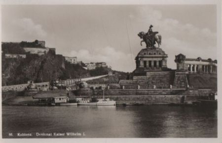 Koblenz - Denkmal Kaiser Wilhelm I. - ca. 1940 Koblenz - Denkmal Kaiser Wilhelm I. - ca. 1940