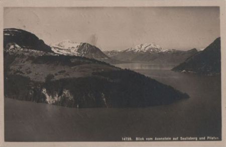 Schweiz - Axenstein - Blick auf Seelisberg und Pilatus - 1920 Schweiz - Axenstein - Blick auf Seelisberg und Pilatus - 1920