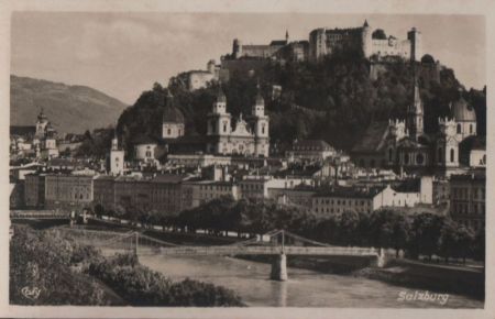 Österreich - Salzburg - Altstadt mit Salzach - ca. 1955 Österreich - Salzburg - Altstadt mit Salzach - ca. 1955