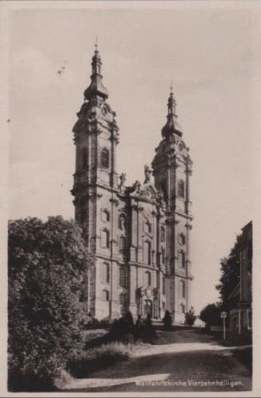 Bad Staffelstein, Vierzehnheiligen - Wallfahrtskirche - ca. 1955 Bad Staffelstein, Vierzehnheiligen - Wallfahrtskirche - ca. 1955