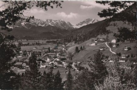 Wallgau - mit Wetterstein - 1958 Wallgau - mit Wetterstein - 1958