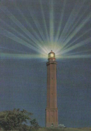 Norderney - Leuchtturm bei Nacht - 1974 Norderney - Leuchtturm bei Nacht - 1974