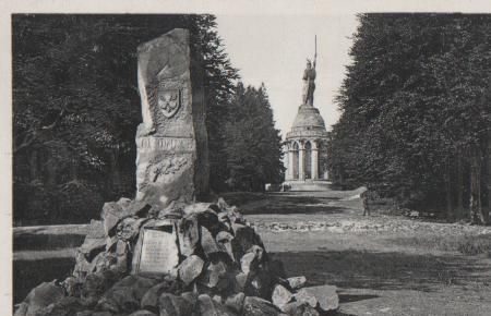 Detmold - Hermanns-Denkmal mit Bismarckstein - 1939 Detmold - Hermanns-Denkmal mit Bismarckstein - 1939