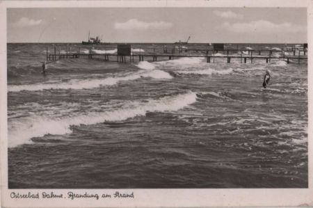 Dahme - Brandung am Strand - 1954 Dahme - Brandung am Strand - 1954