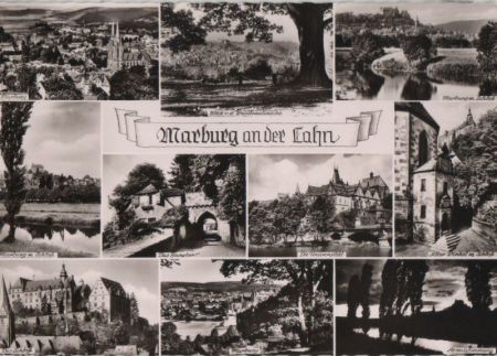 Marburg - u.a. Alter Winkel mit Schloß - ca. 1960 Marburg - u.a. Alter Winkel mit Schloß - ca. 1960