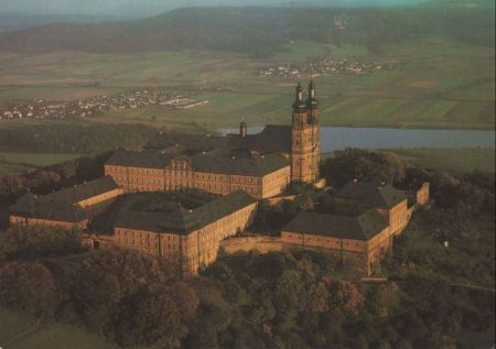 Bad Staffelstein, Kloster Banz - im Hintergrund Vierzehnheiligen - ca. 1980 Bad Staffelstein, Kloster Banz - im Hintergrund Vierzehnheiligen - ca. 1980