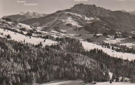 Österreich - Alpenhaus Toni m. Jungholzer Skiparadies - ca. 1955 Österreich - Alpenhaus Toni m. Jungholzer Skiparadies - ca. 1955