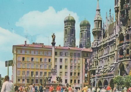 München - Marienplatz mit Mariensäule - 1980 München - Marienplatz mit Mariensäule - 1980