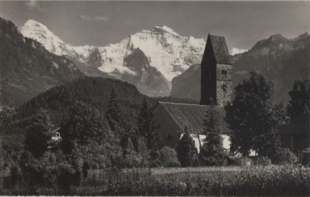 Schweiz - Unterseen - Interlaken, Mönch und Jungfrau - ca. 1935 Schweiz - Unterseen - Interlaken, Mönch und Jungfrau - ca. 1935