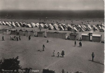 Italien - Rimini - Spiaggia - 1955 Italien - Rimini - Spiaggia - 1955