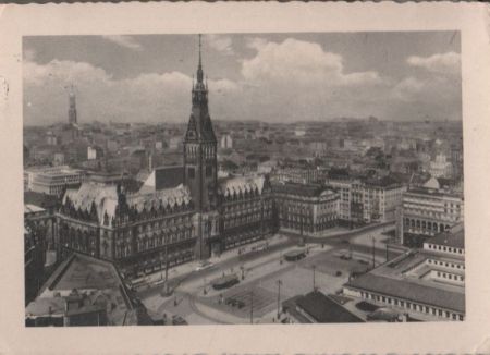 Hamburg - Rathaus mit Rathausmarkt - 1955 Hamburg - Rathaus mit Rathausmarkt - 1955