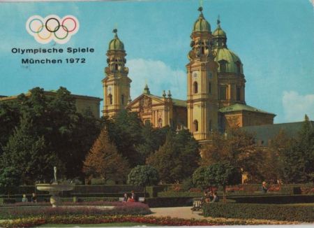 München - Theatinerkirche vom Hofgarten - 1972 München - Theatinerkirche vom Hofgarten - 1972
