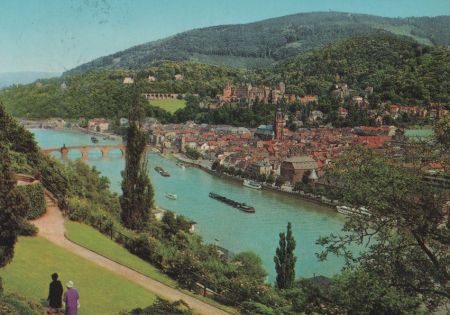 Heidelberg - Blick vom Philosphenweg - 1974 Heidelberg - Blick vom Philosphenweg - 1974