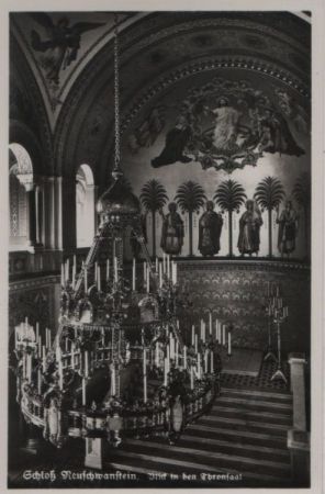 Schwangau Neuschwanstein - Blick in den Thronsaal - ca. 1955 Schwangau Neuschwanstein - Blick in den Thronsaal - ca. 1955