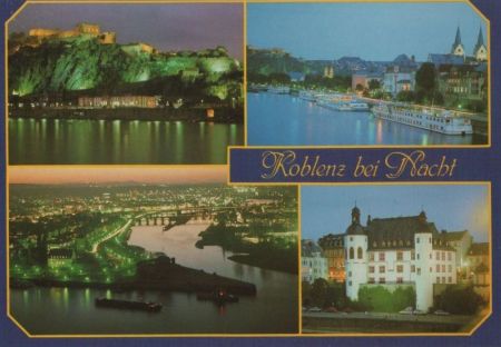 Koblenz - bei Nacht - ca. 1980 Koblenz - bei Nacht - ca. 1980