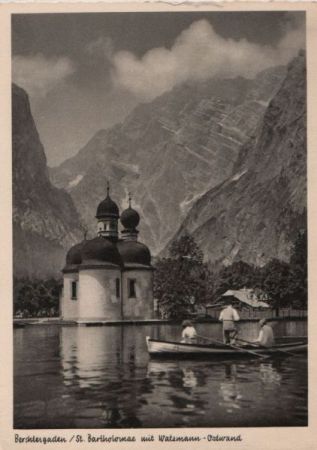 Schönau - St. Bartolomä - mit Watzmann-Ostwand - ca. 1965 Schönau - St. Bartolomä - mit Watzmann-Ostwand - ca. 1965