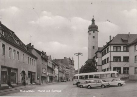 Weida - Markt mit Rathaus - 1979 Weida - Markt mit Rathaus - 1979