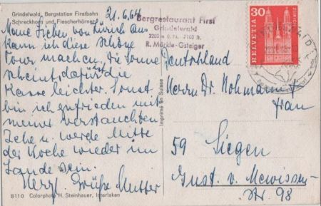 Grindelwald - Schweiz - Bergstation Firstbahn