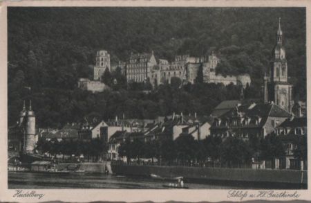 Heidelberg - Schloß und Hl. Geistkirche - 1939 Heidelberg - Schloß und Hl. Geistkirche - 1939