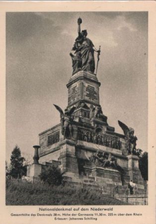 Rüdesheim, Niederwalddenkmal - ca. 1955 Rüdesheim, Niederwalddenkmal - ca. 1955