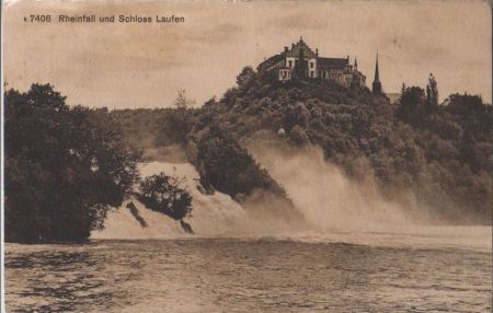 Schweiz - Rheinfall - und Schloss Laufen - 1922 Schweiz - Rheinfall - und Schloss Laufen - 1922