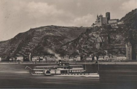 St. Goarshausen - Burg Katz mit Restaurant - 1927 St. Goarshausen - Burg Katz mit Restaurant - 1927