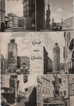 Görlitz - u.a. Neptunbrunnen - 1968 Görlitz - u.a. Neptunbrunnen - 1968