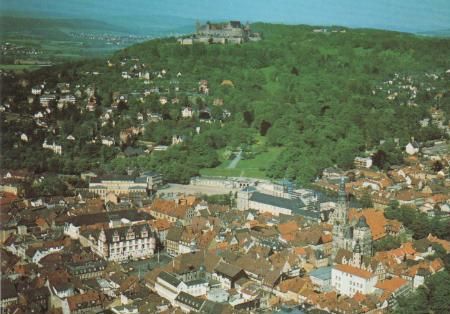 Coburg - mit Kunstsammlungen / über der Stadt Coburg - ca. 1980 Coburg - mit Kunstsammlungen / über der Stadt Coburg - ca. 1980