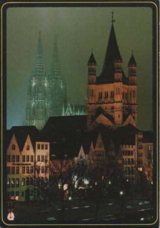 Köln - Rheinpanorama bei Nacht - ca. 1985 Köln - Rheinpanorama bei Nacht - ca. 1985