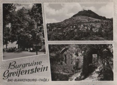 Bad Blankenburg - Burgruine Greifenstein - 1966 Bad Blankenburg - Burgruine Greifenstein - 1966