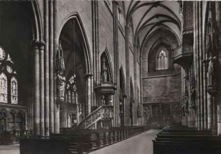 Freiburg - Münster, Mittelschiff - ca. 1965 Freiburg - Münster, Mittelschiff - ca. 1965