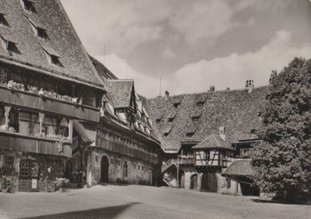 Bamberg - Alte Hofhaltung, Innenhof - ca. 1965 Bamberg - Alte Hofhaltung, Innenhof - ca. 1965