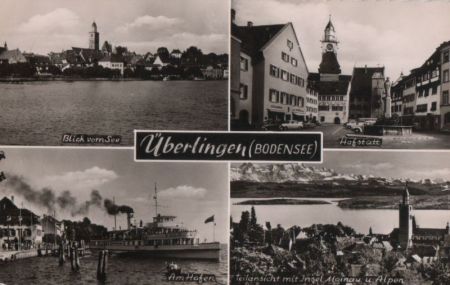 Überlingen - u.a. Blick vom See - 1956 Überlingen - u.a. Blick vom See - 1956
