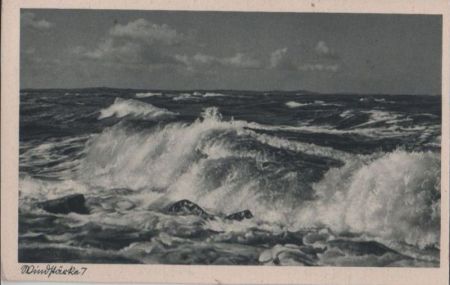 Windstärke 7 am Meer - ca. 1955 Windstärke 7 am Meer - ca. 1955